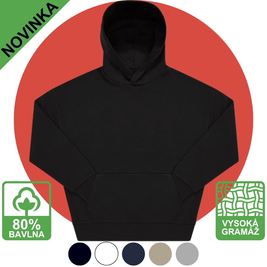 Mikina relaxed heavyweight